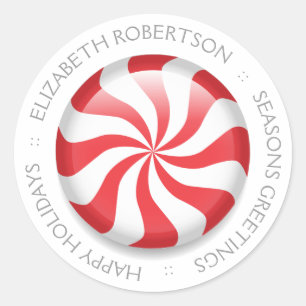 Personalisiertes Peppermint Runder Aufkleber