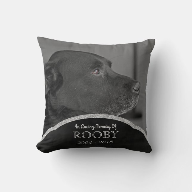 Personalisiertes Pet-Memorial-Foto| Beileid der Hu Kissen (Vorderseite)