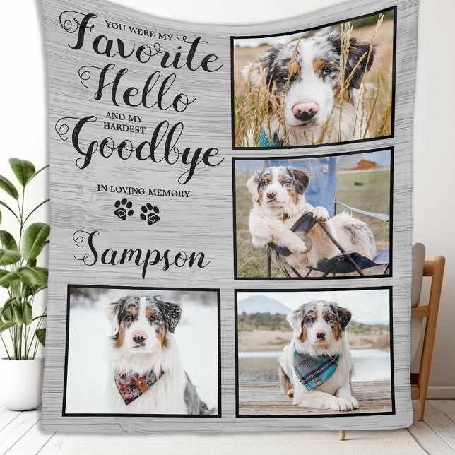 Personalisiertes Pet-Memorial-Foto Fleecedecke (Von Creator hochgeladen)