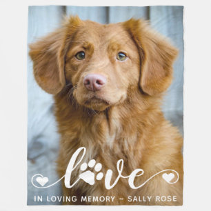 Personalisiertes Pet-Memorial-Liebe Foto drucken Fleecedecke