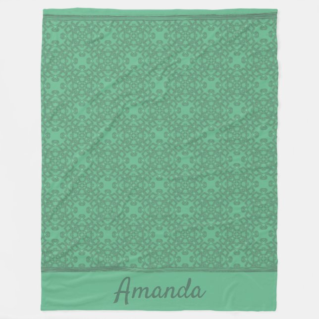 Personalisiertes Pfeffergrün Fleecedecke (Vorderseite)