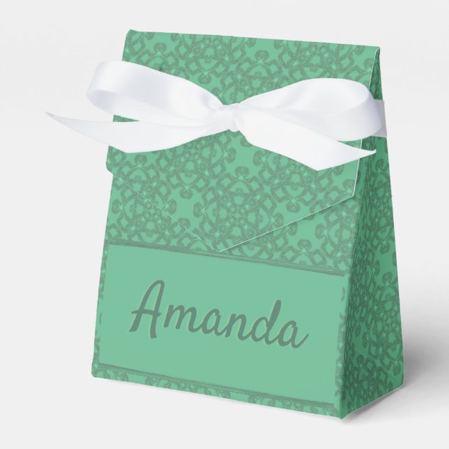 Personalisiertes Pfeffergrün Geschenkschachtel (Vorderseite)