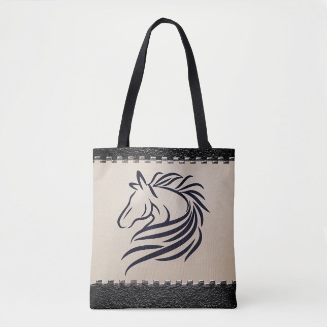 Personalisiertes Pferd & Hufeisen Tasche (Vorderseite)