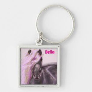 Personalisiertes Pferd in Lilac Shades Schlüsselanhänger
