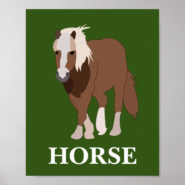 Personalisiertes Pferd Reitpferd Lover Poster (Vorne)