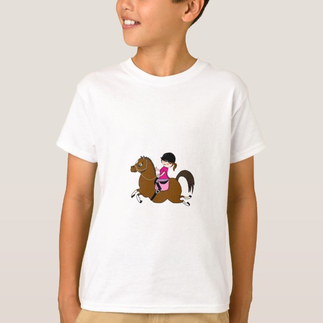 Personalisiertes Pferd- und Riderzubehör T-Shirt (Vorderseite)