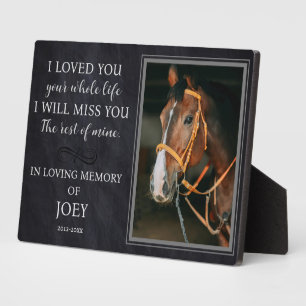 Personalisiertes Pferdefoto-Memorial Fotoplatte