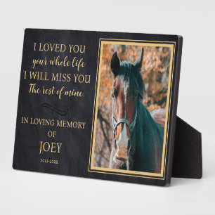 Personalisiertes Pferdefoto-Memorial Fotoplatte