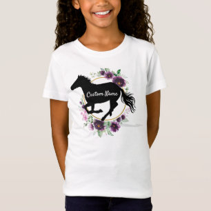 Personalisiertes Pferdename Silhuette-Hemd T-Shirt