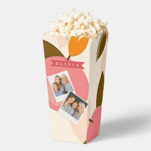 Personalisiertes Pfirsich-Muster Süß Retro Sommer Geschenkschachtel