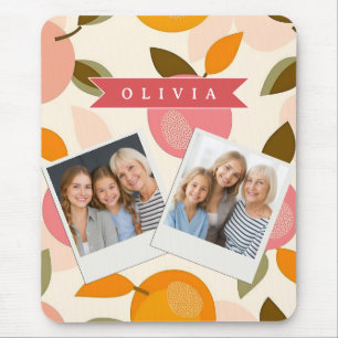 Personalisiertes Pfirsich-Muster Süß Retro Sommer Mousepad