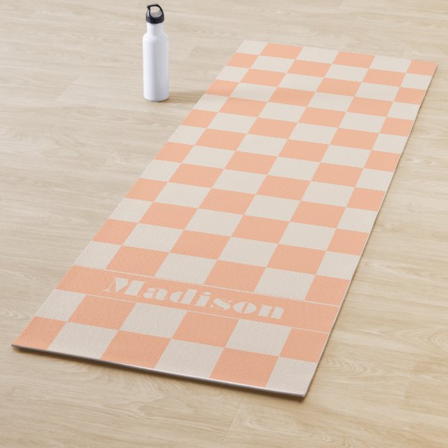 Personalisiertes Pfirsichfarbenes Muster Yogamatte (Beispiel)
