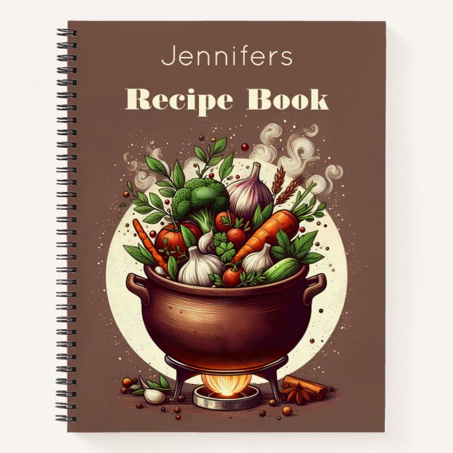 Personalisiertes Pflanzenrezeptorbuch Notizbuch (Vorderseite)