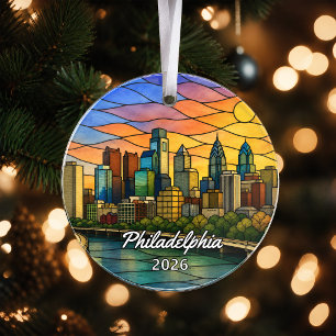 Personalisiertes Philadelphia-Acryl-Ornament, indi Ornament