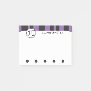 Personalisiertes Pi Symbol Lila Math Themed Post-it Klebezettel