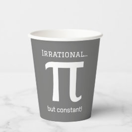 Personalisiertes Pi-Symbol, Math Lover Paper Cups Pappbecher