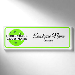 Personalisiertes Pickleball-Club-Personal Grüner B Namenschild