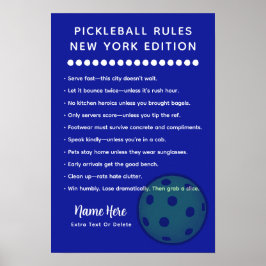 Personalisiertes Pickleball New York Edition Poste Poster