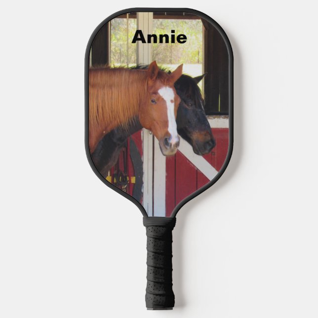 Personalisiertes Pickleball-Paddel mit Pferd-Foto Pickleball Schläger (Vorderseite)