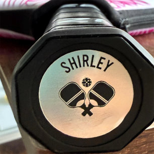 Personalisiertes Pickleball-Paddle-Hintern-Namensk Runder Aufkleber