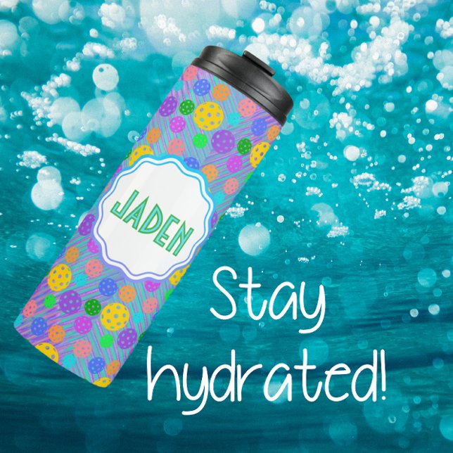 Personalisiertes Pickleball Pop Thermosbecher (Von Creator hochgeladen)