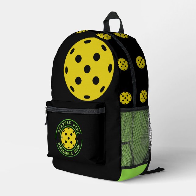 Personalisiertes Pickleball Theme Sport Bag Backpa Bedruckter Rucksack (Rückseitige Ecke Rechts)