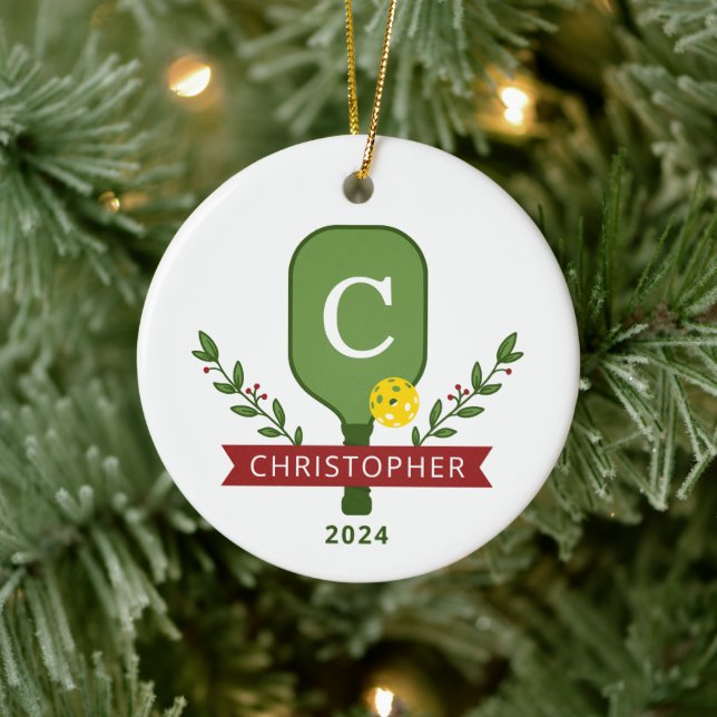 Personalisiertes Pickleball Weihnachtsschmuck (Baum)