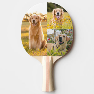 Personalisiertes Ping-Pong-Schläger mit 3-Foto-Col Tischtennis Schläger