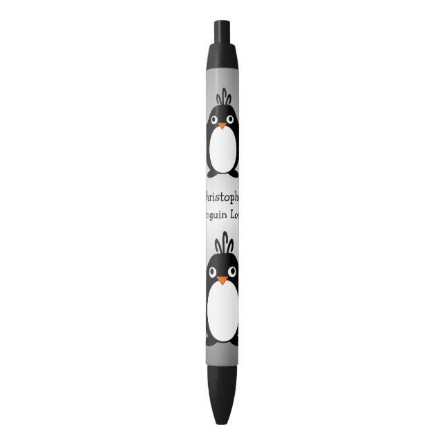 Personalisiertes Pinguin-Design Kugelschreiber (Vorderseite Vertikal)