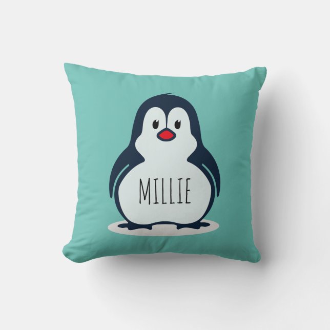 Personalisiertes Pinguinkissen Kissen (Vorderseite)