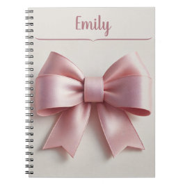Personalisiertes Pink Bow SpiralNotebook Notizblock