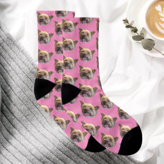 Personalisiertes Pink-Foto Socken
