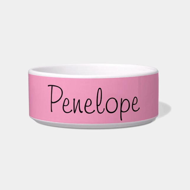 Personalisiertes Pink Girl Napf (Vorderseite)