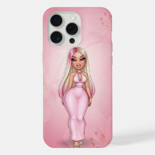 Personalisiertes Pink Glamour-Handyhülle iPhone 15 Pro Max Hülle