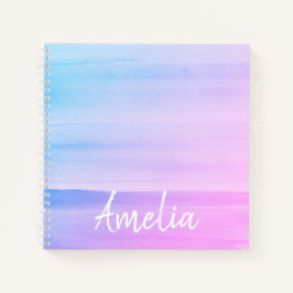 Personalisiertes Pink Ombre Notizbuch