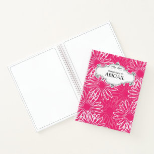 Personalisiertes Pink Sketch Notizbuch