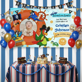Personalisiertes Pirate Birthday Party Banner-Foto Poster