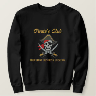 Personalisiertes Pirate-Party Stickerei Besticktes Sweatshirt