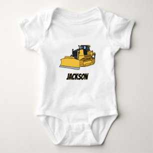 Personalisiertes Planierfahrzeug Baby Strampler