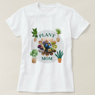 Personalisiertes Plant Mom Foto Gartenarbeit T-Shirt
