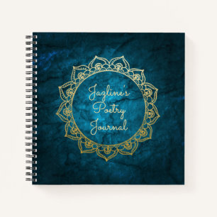 Personalisiertes Poetry Journal Gold Mandala Notizbuch