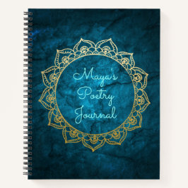 Personalisiertes Poetry Journal Gold Mandala Notizbuch