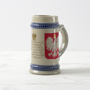 Personalisiertes Polen-Wappen (Wappen)  Bierglas