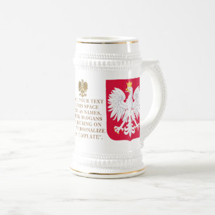 Personalisiertes Polen-Wappen (Wappen)  Bierglas