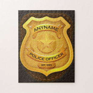 Personalisiertes Polizei Officer Sheriff Cop NAME 