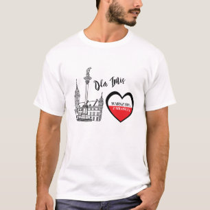 Personalisiertes Polnisch Warschau Mit Liebe Erbst T-Shirt