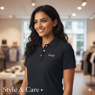 Personalisiertes Polo-Shirt mit besticktem Namen