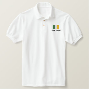 Personalisiertes Polo-Shirt mit irischer Flagge