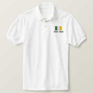 Personalisiertes Polo-Shirt mit irischer Flagge
