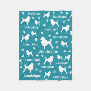 Personalisiertes Poodle Blanket Custom Dog Lover G Fleecedecke